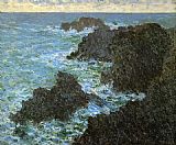 Claude Monet The Rocks Of Belle-Lle painting